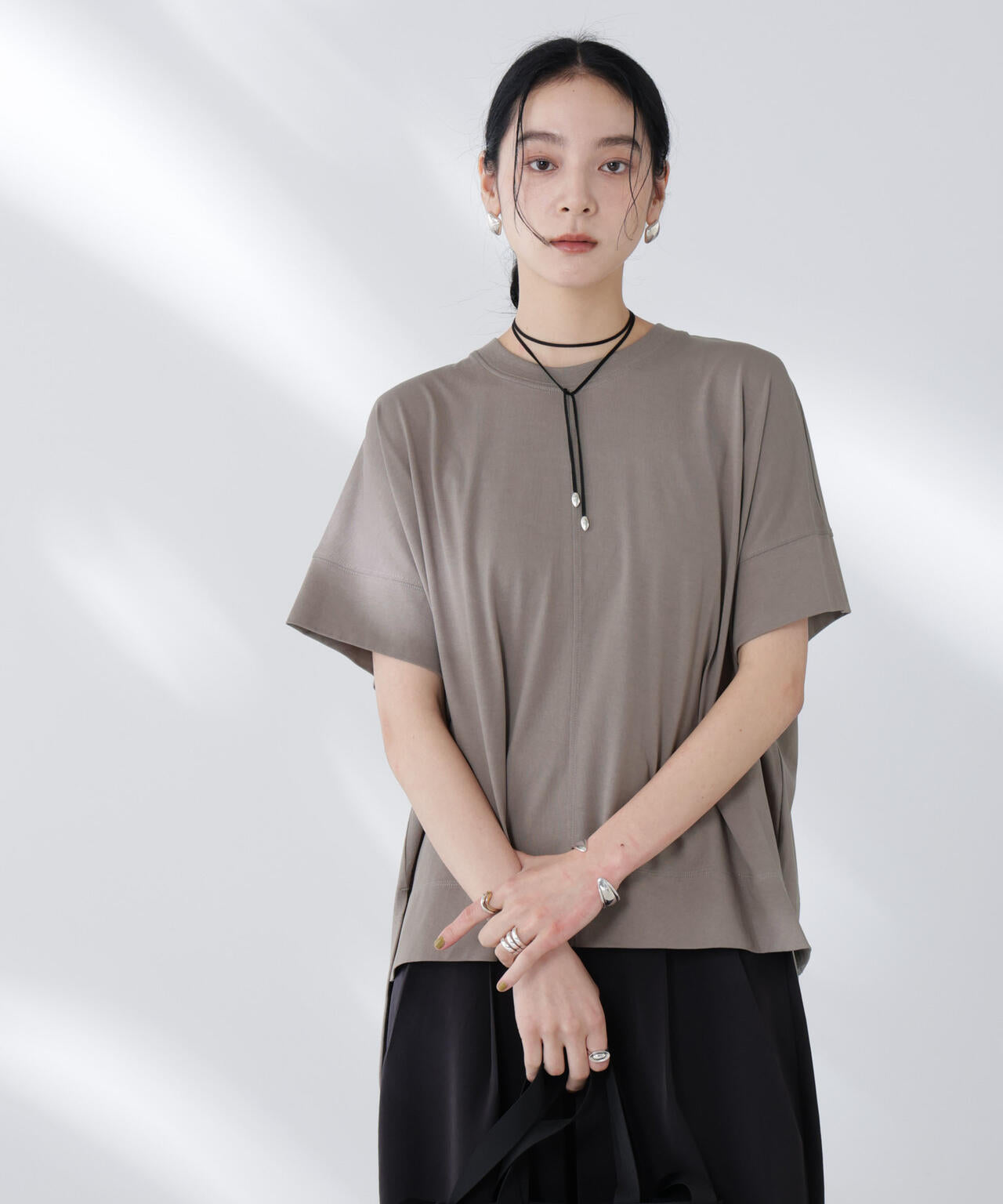 NANOFINE強撚コットンワイドTシャツ 6695224304