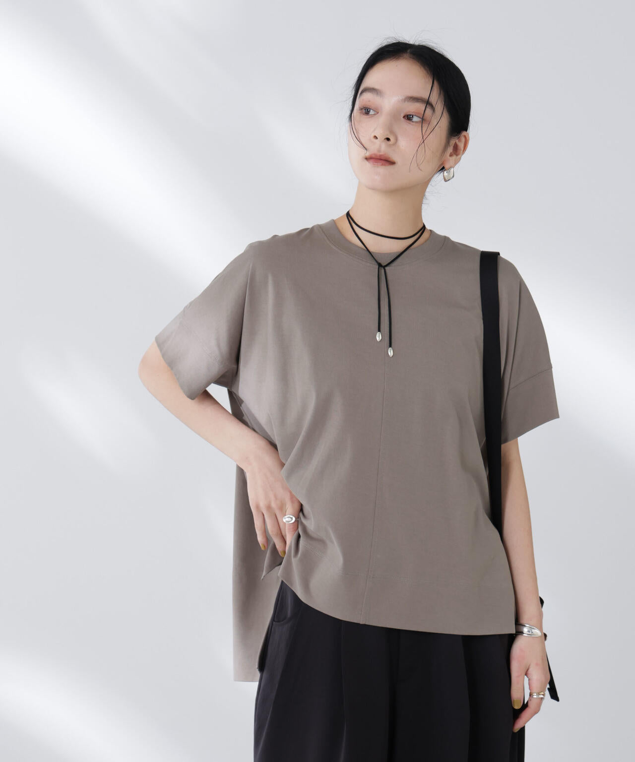 NANOFINE強撚コットンワイドTシャツ 6695224304