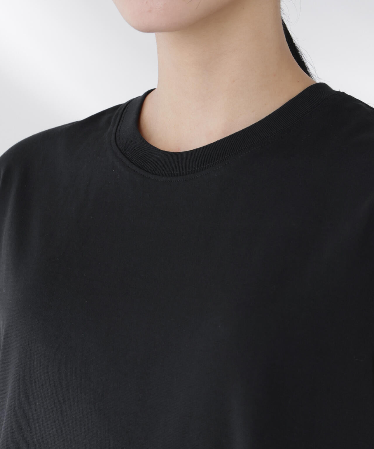 NANOFINE強撚コットンノースリーブトップス 6695224305