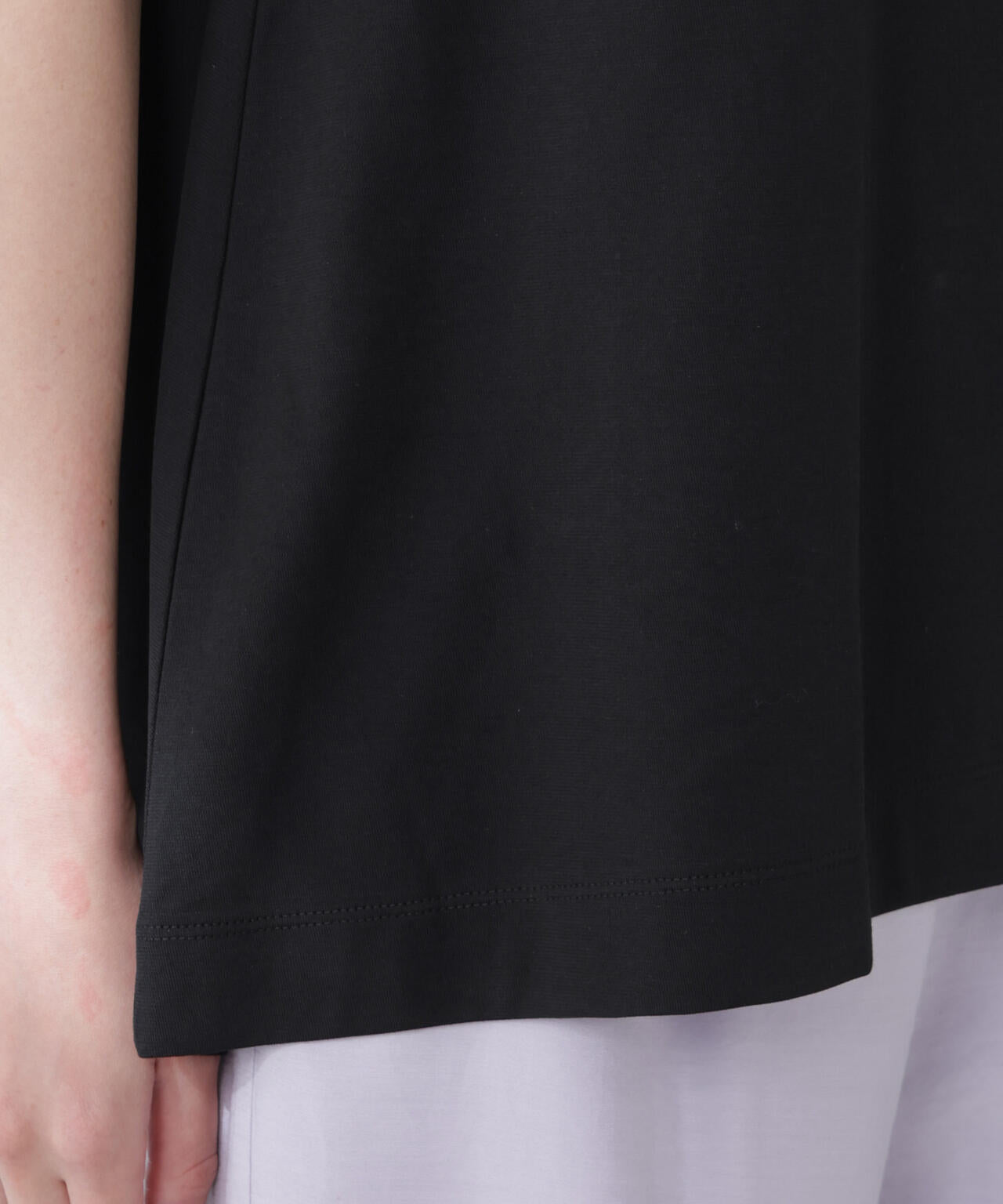 NANOFINE強撚コットンノースリーブトップス 6695224305