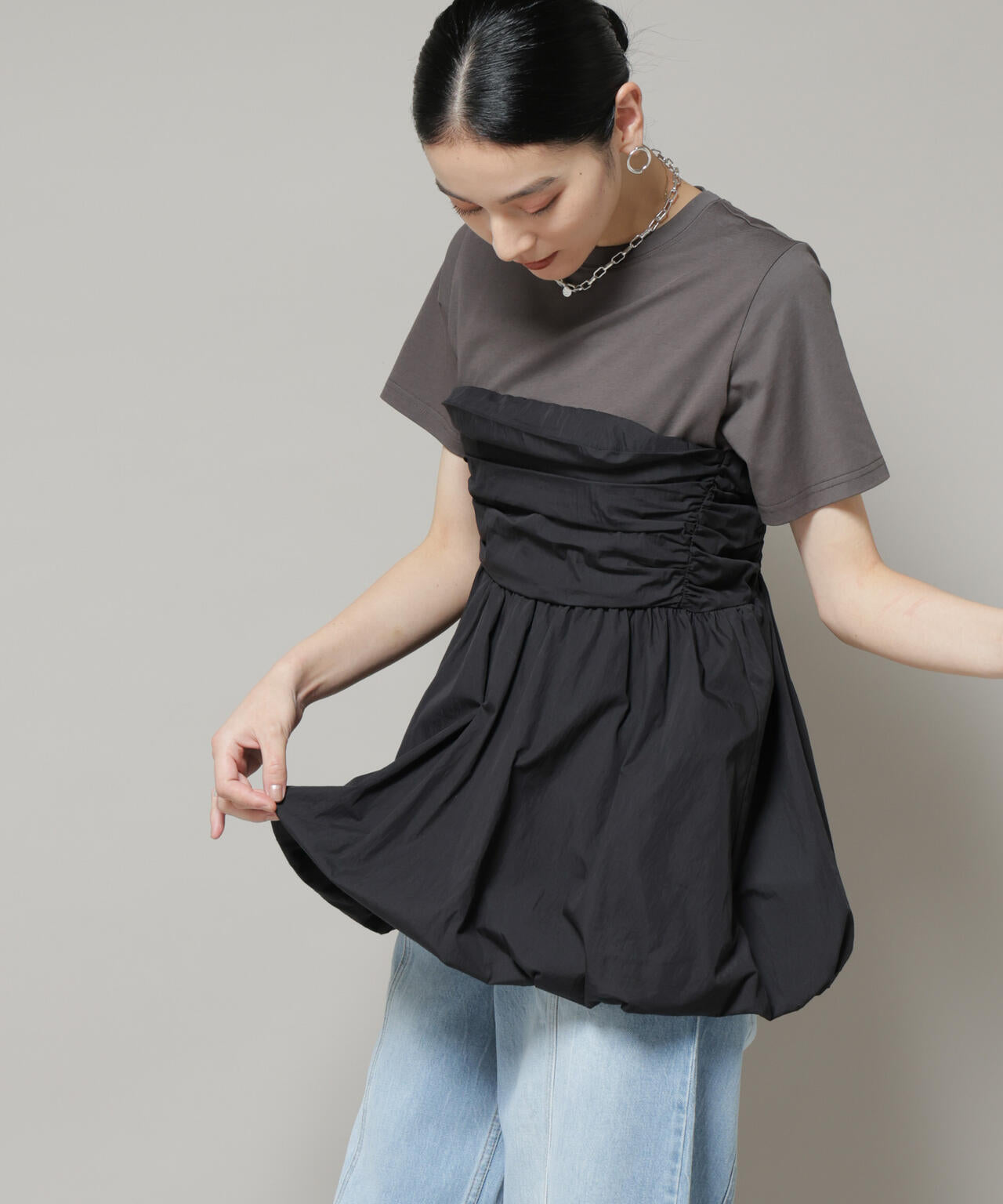 バルーンビスチェドッキングトップス 6695224307