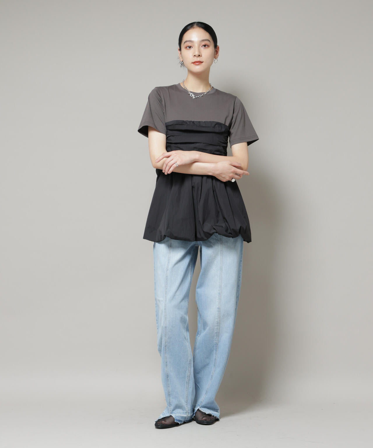 バルーンビスチェドッキングトップス 6695224307