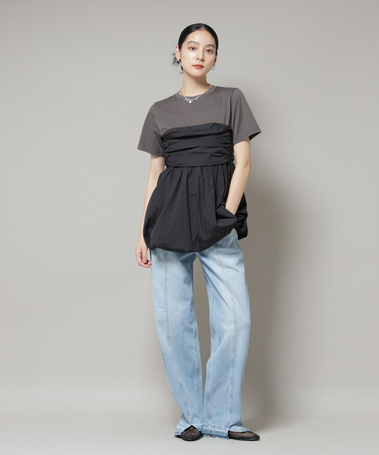 バルーンビスチェドッキングトップス 6695224307