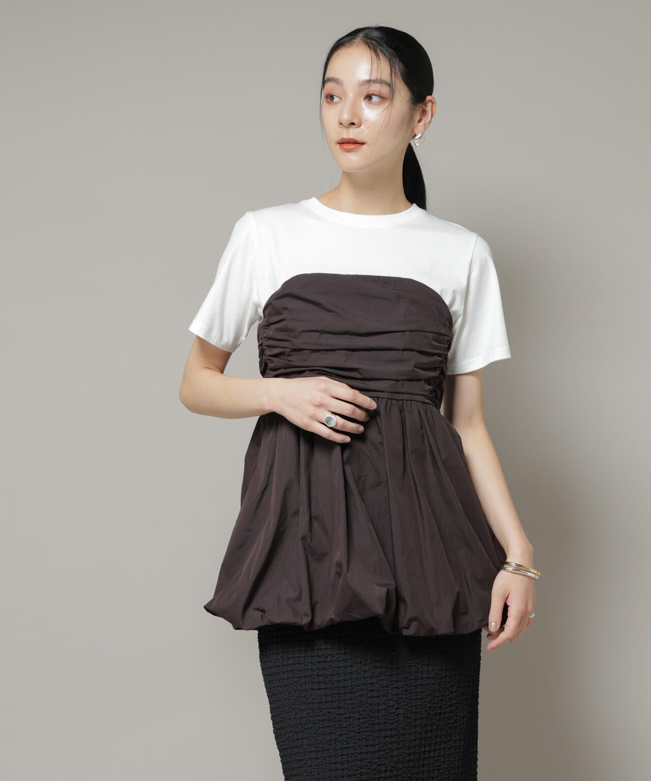 バルーンビスチェドッキングトップス 6695224307