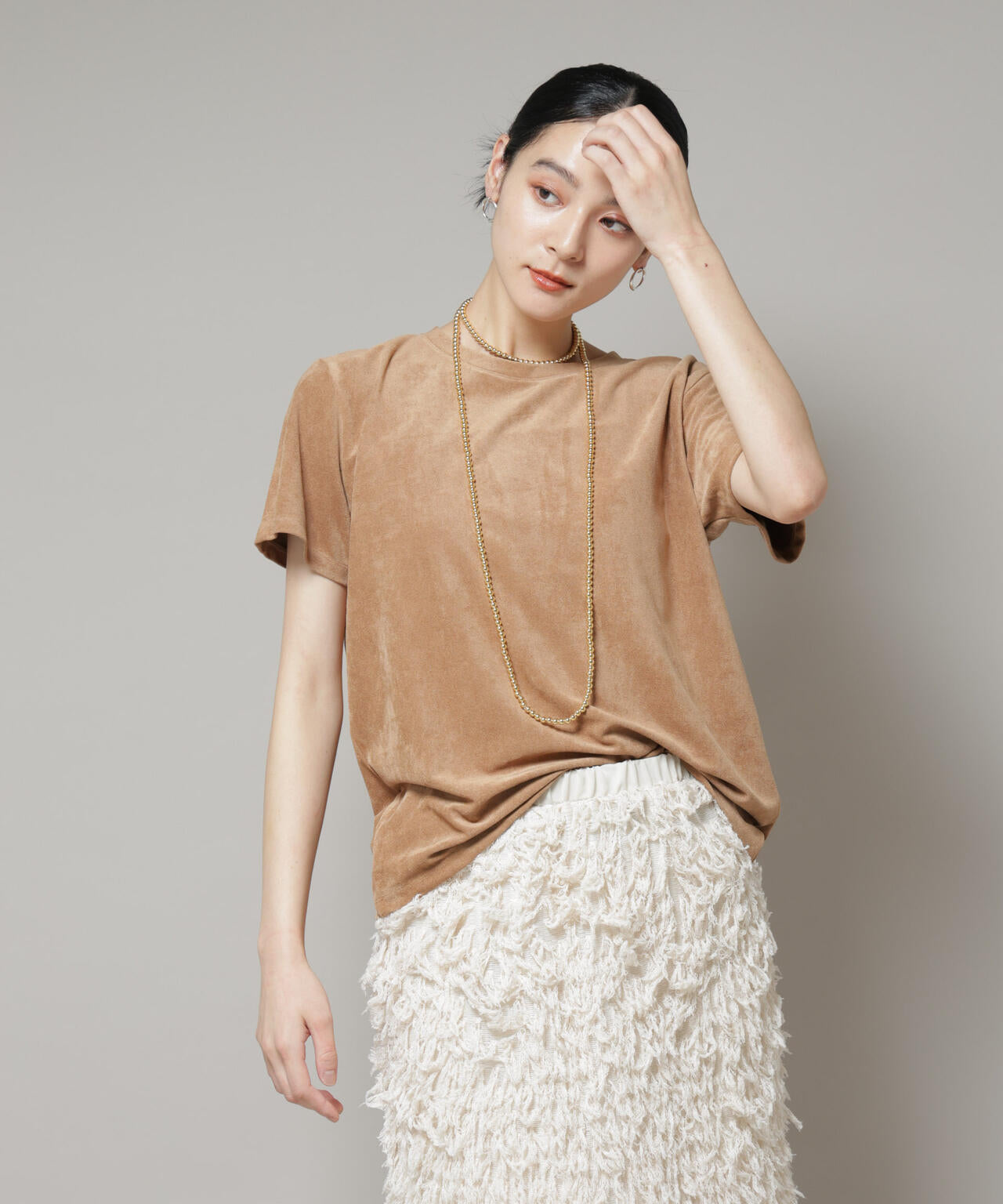 フェイクスエードTシャツ 6695224309