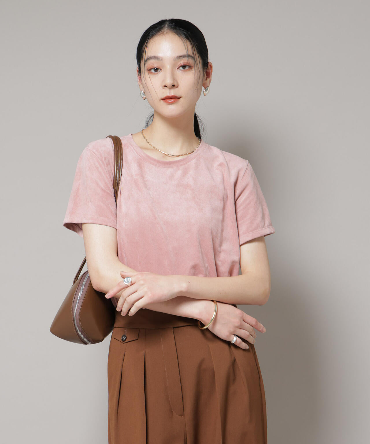 フェイクスエードTシャツ 6695224309