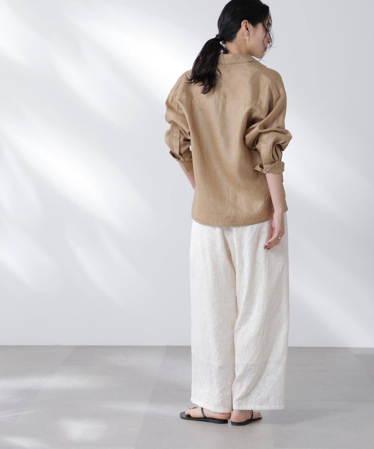made in india カットワークジャカードパンツ(セットアップ可) 6695227300