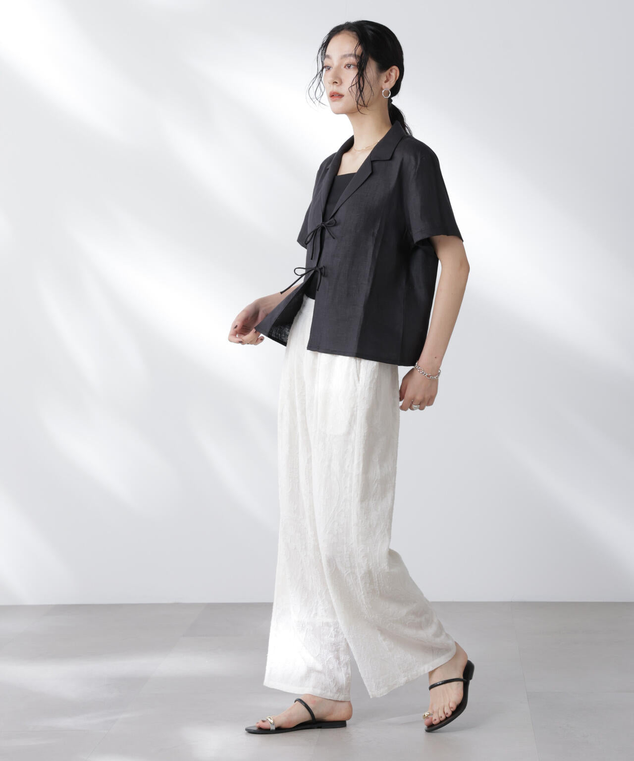 made in india カットワークジャカードパンツ(セットアップ可) 6695227300