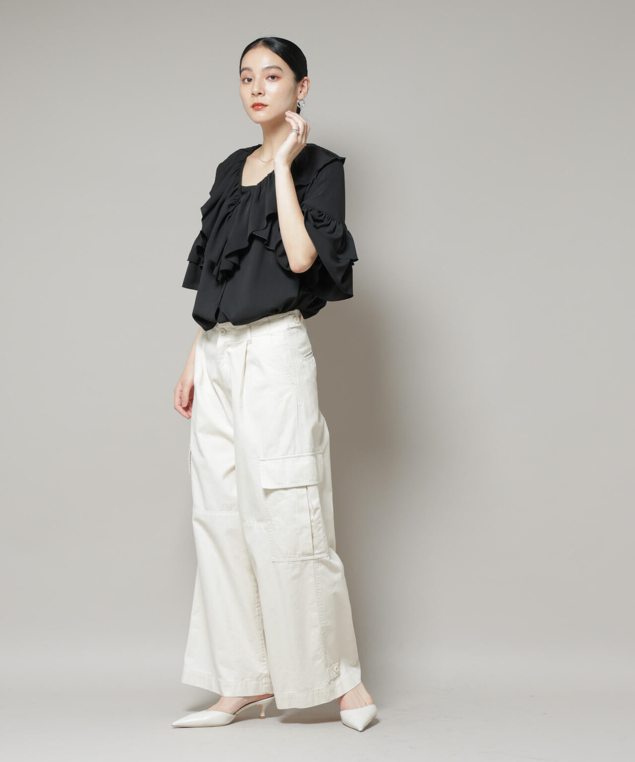 サイドポケットワイドチノパンツ 6695227304