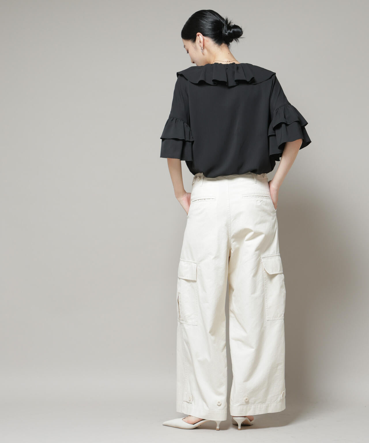 サイドポケットワイドチノパンツ 6695227304