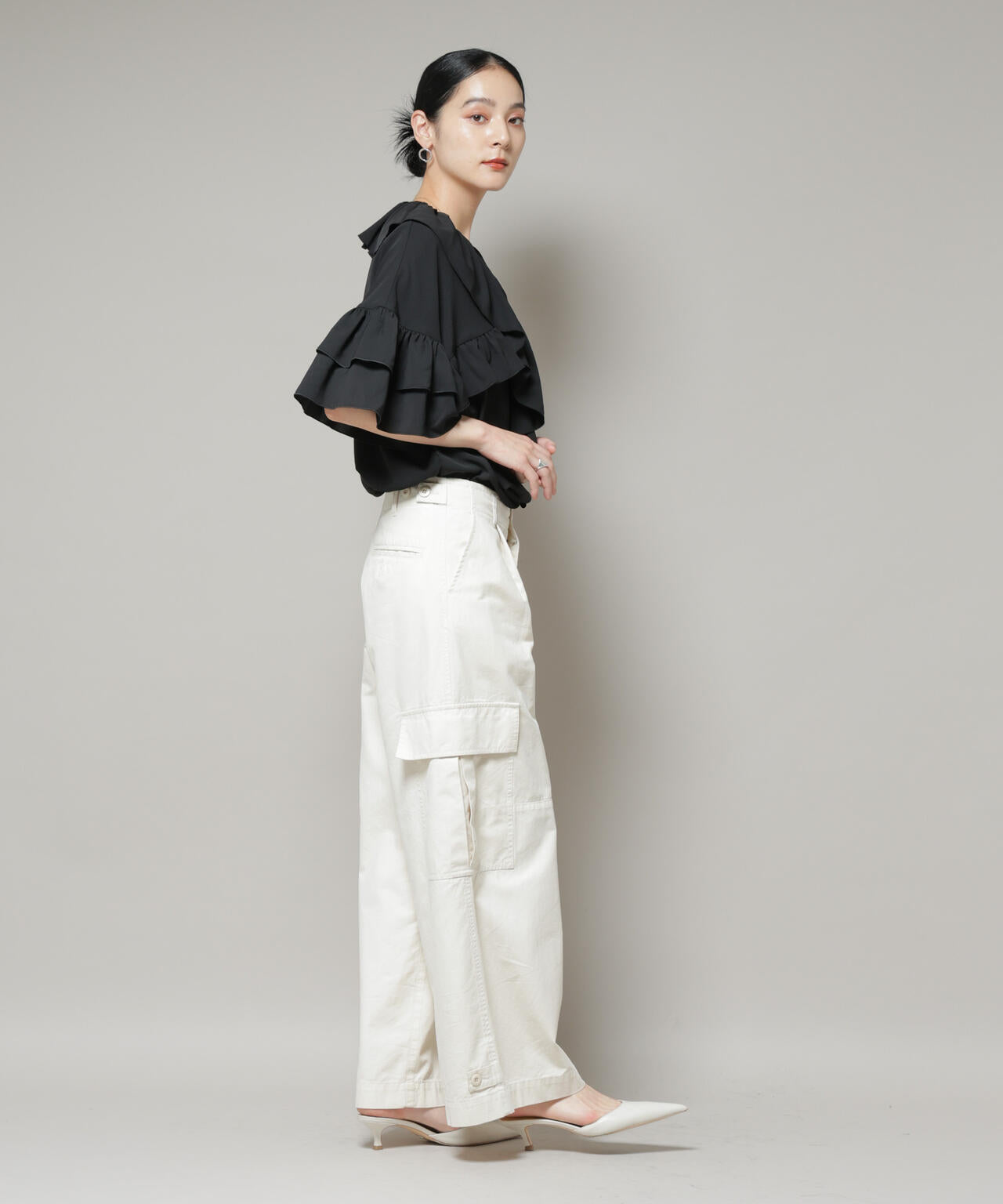 サイドポケットワイドチノパンツ 6695227304