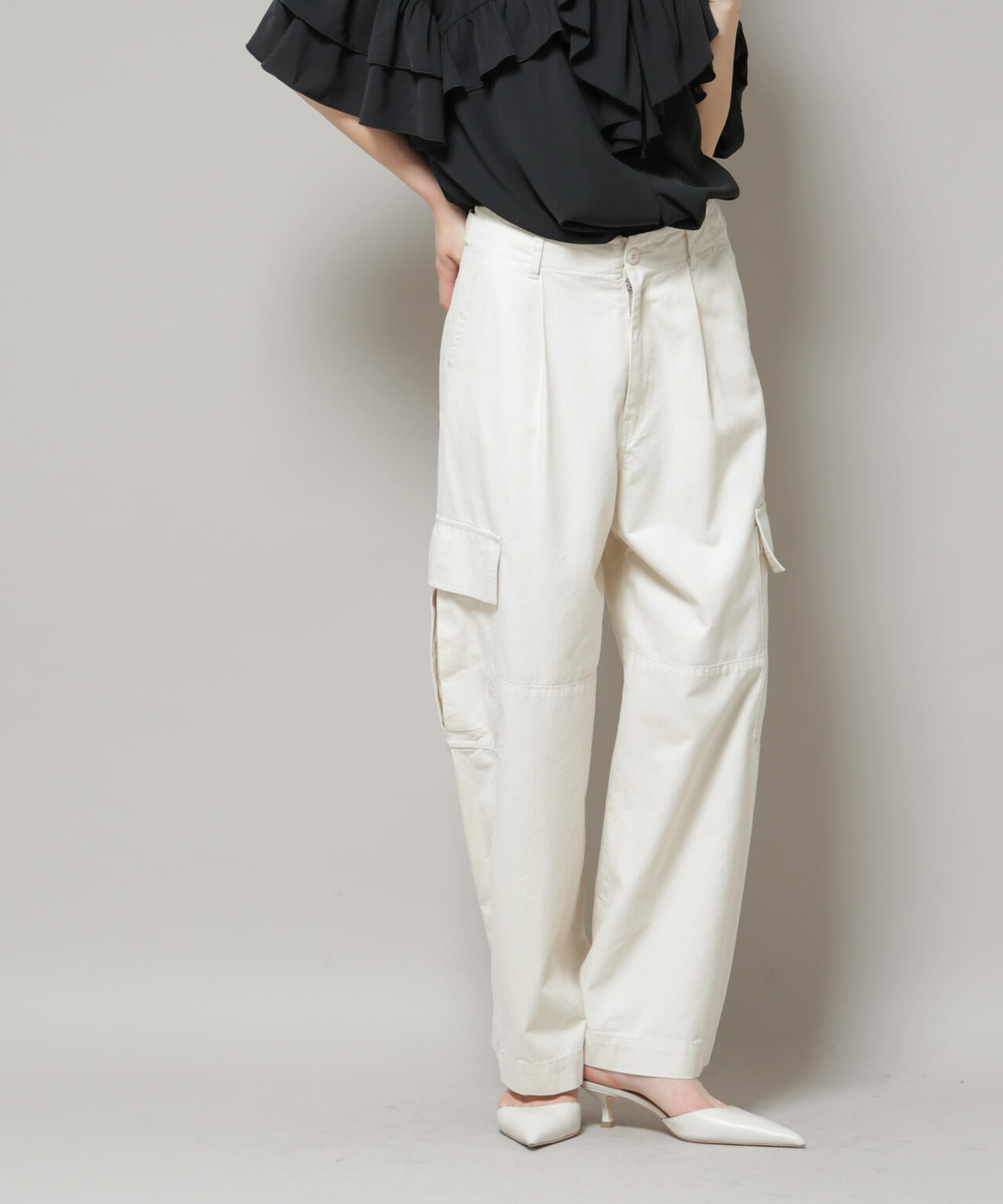 サイドポケットワイドチノパンツ 6695227304