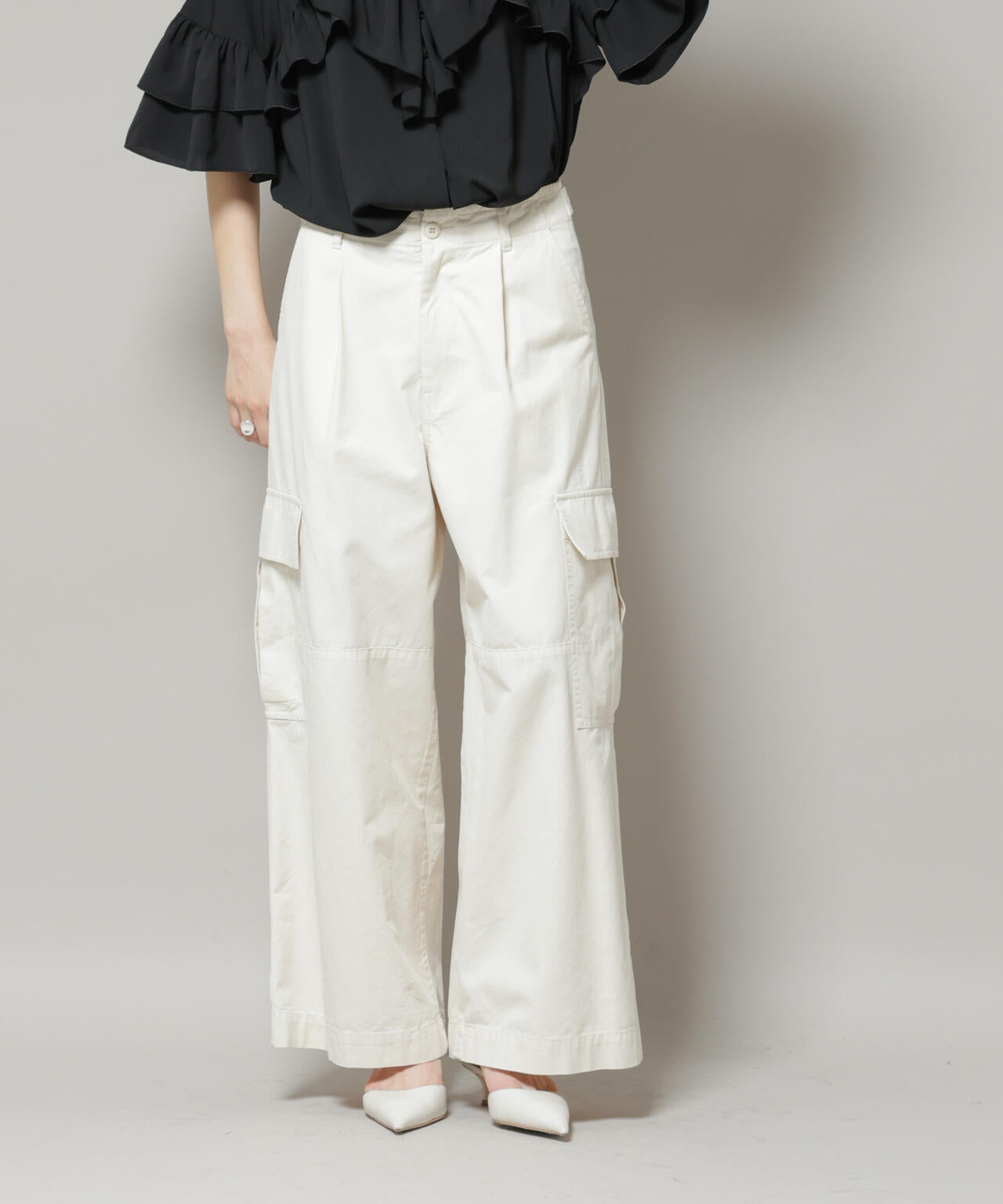 サイドポケットワイドチノパンツ 6695227304