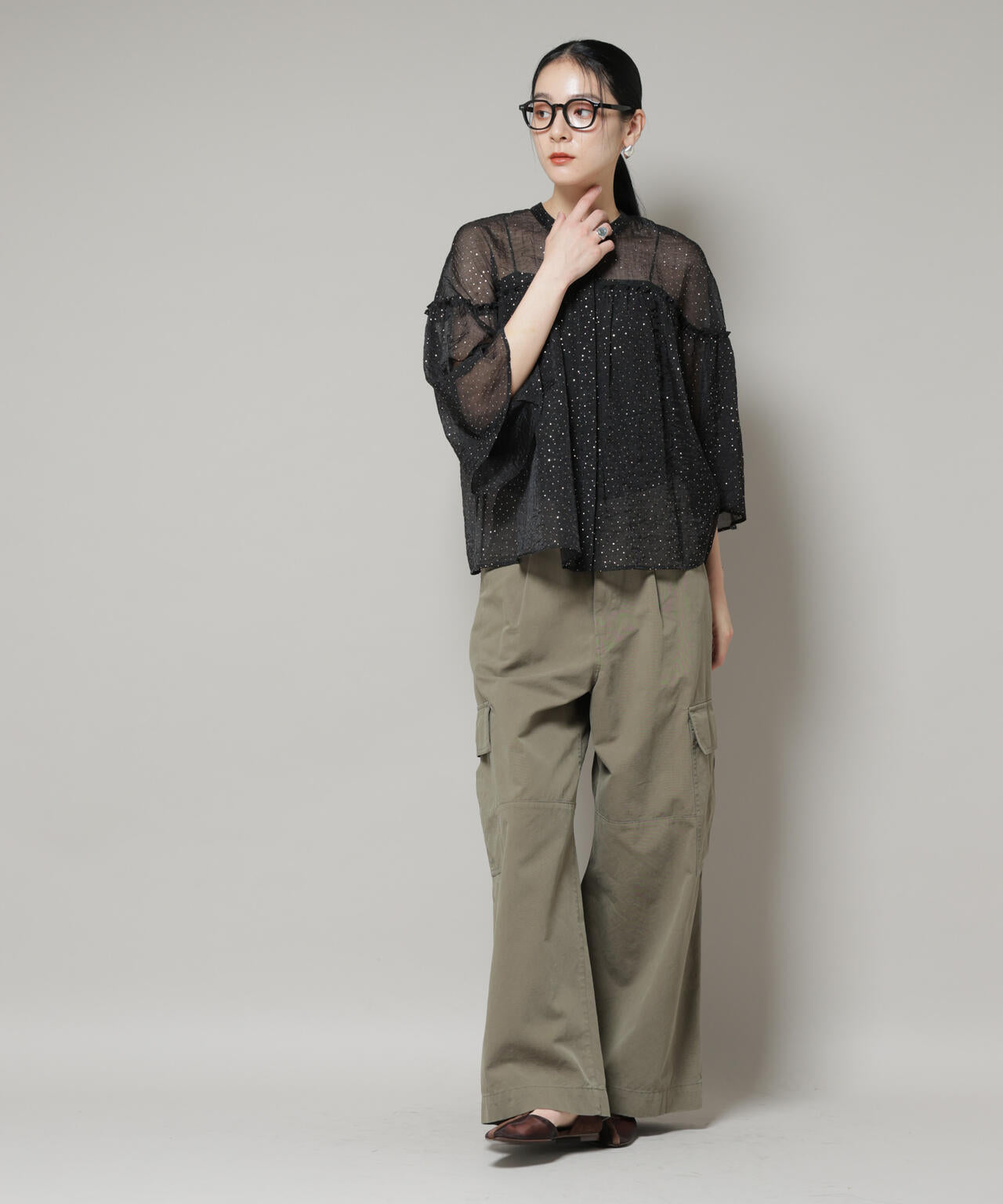 サイドポケットワイドチノパンツ 6695227304