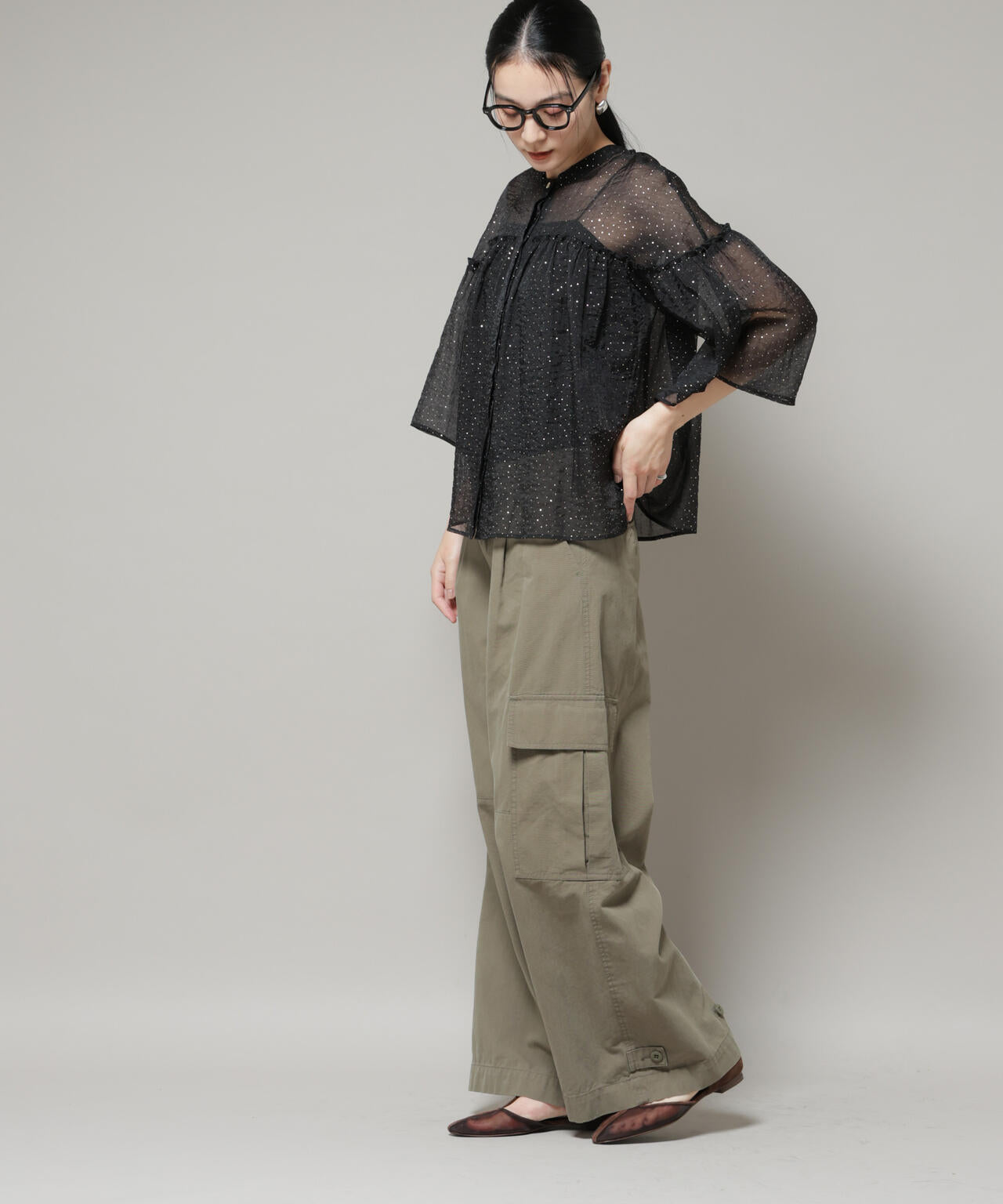 サイドポケットワイドチノパンツ 6695227304