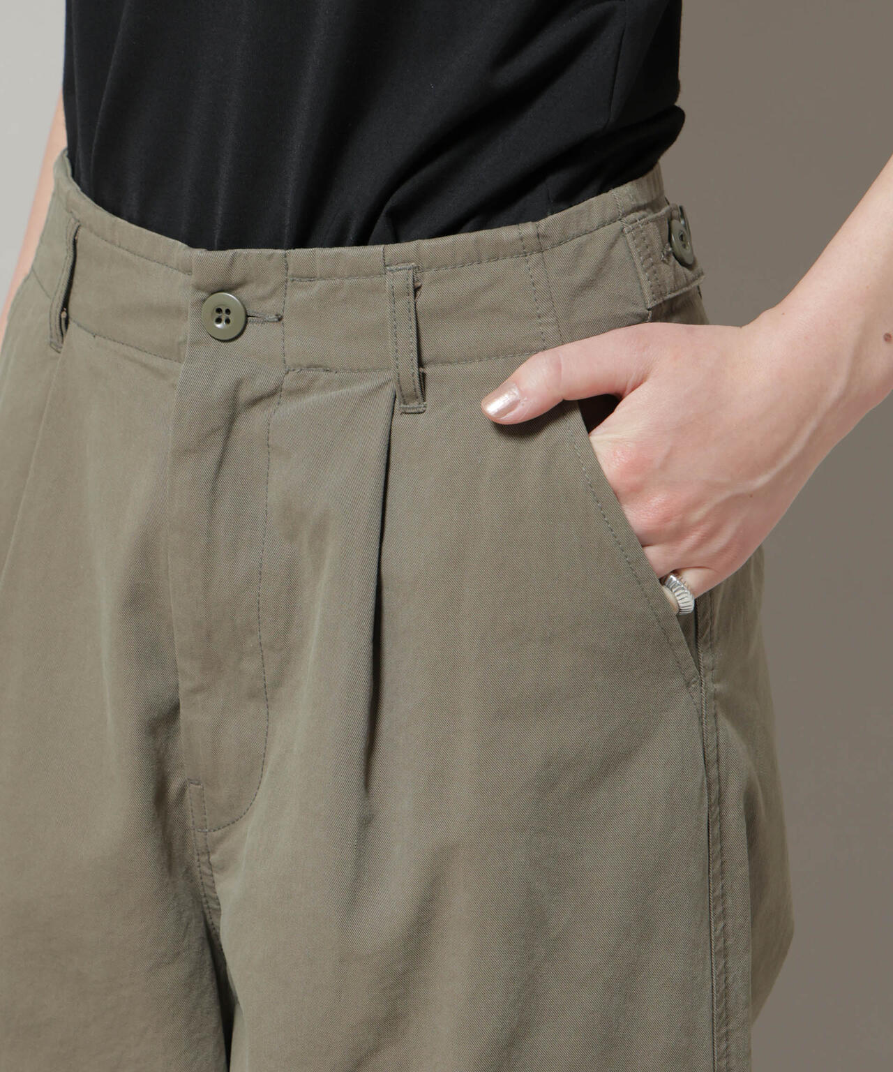 サイドポケットワイドチノパンツ 6695227304