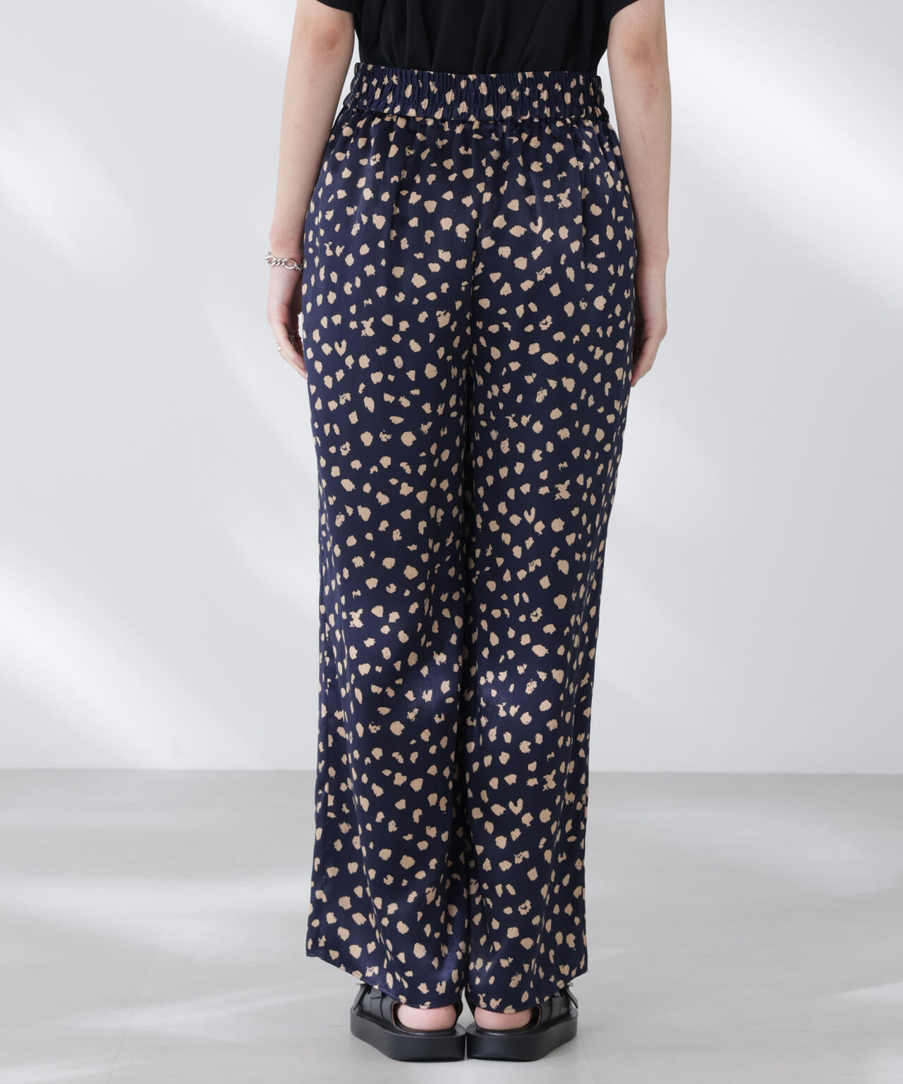 レオパードプリントイージーワイドパンツ 6695227307