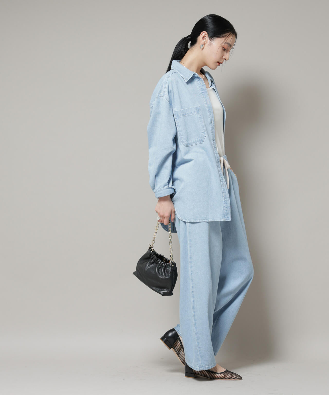 ドロストデニムパンツ(セットアップ可) 6695227308