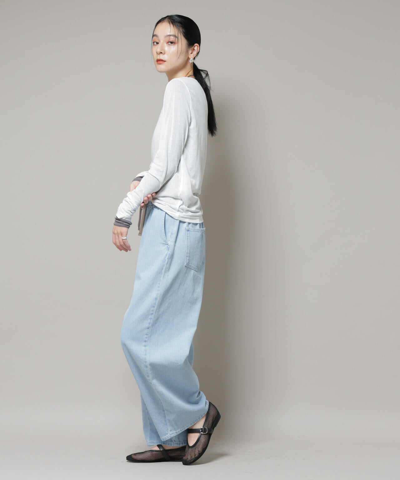 ドロストデニムパンツ(セットアップ可) 6695227308