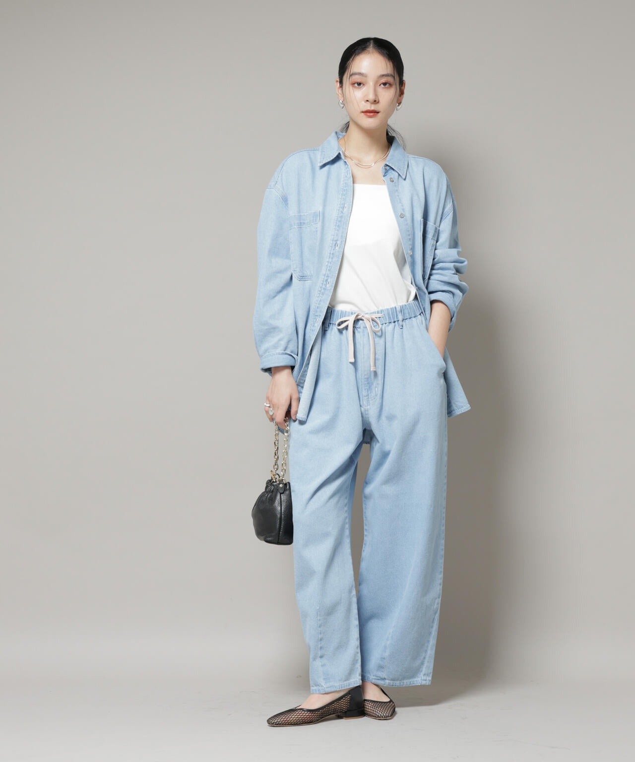 ドロストデニムパンツ(セットアップ可) 6695227308