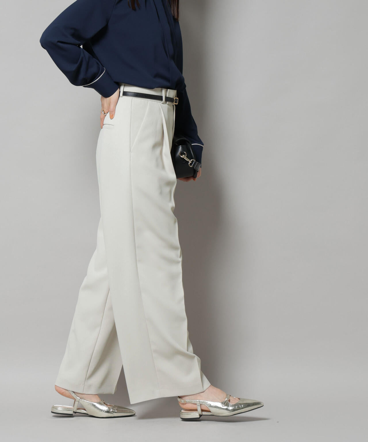 ツイルワイドスラックス 6695227310