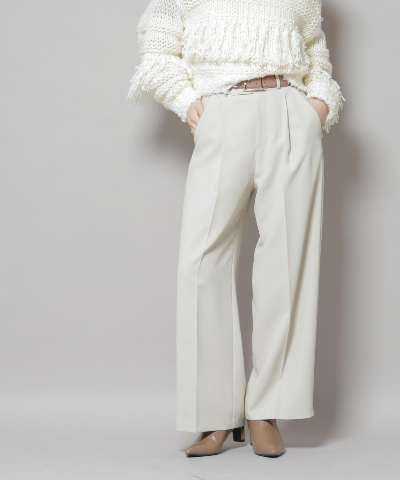 ツイルワイドスラックス 6695227310