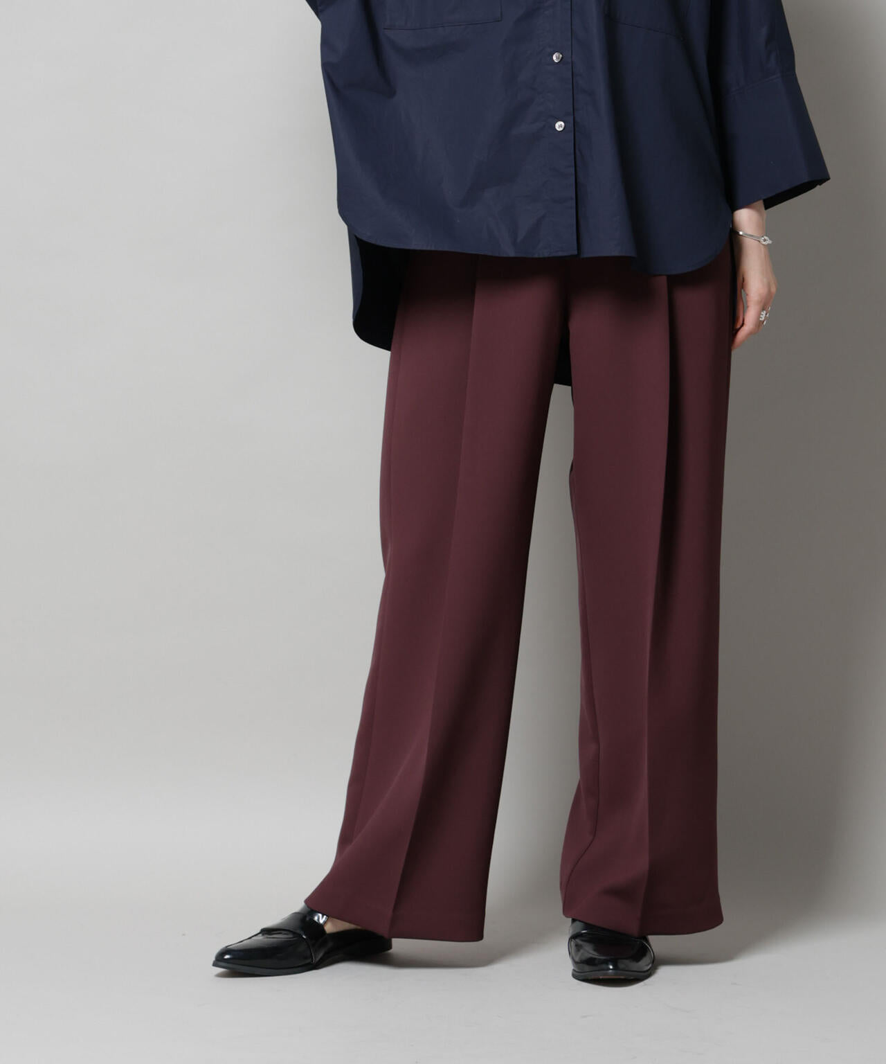 ツイルワイドスラックス 6695227310