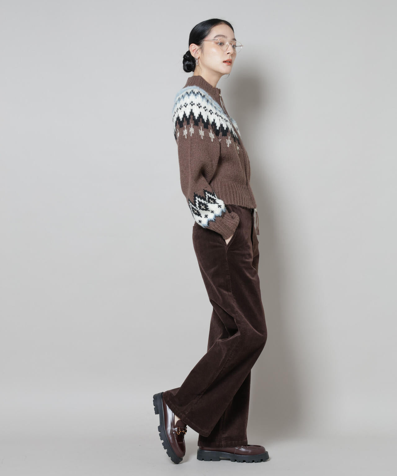 コーデュロイワイドパンツ 6695227313