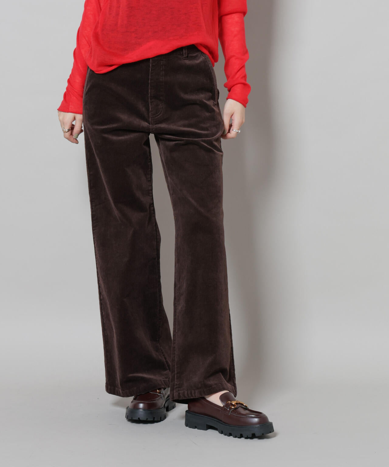 コーデュロイワイドパンツ 6695227313