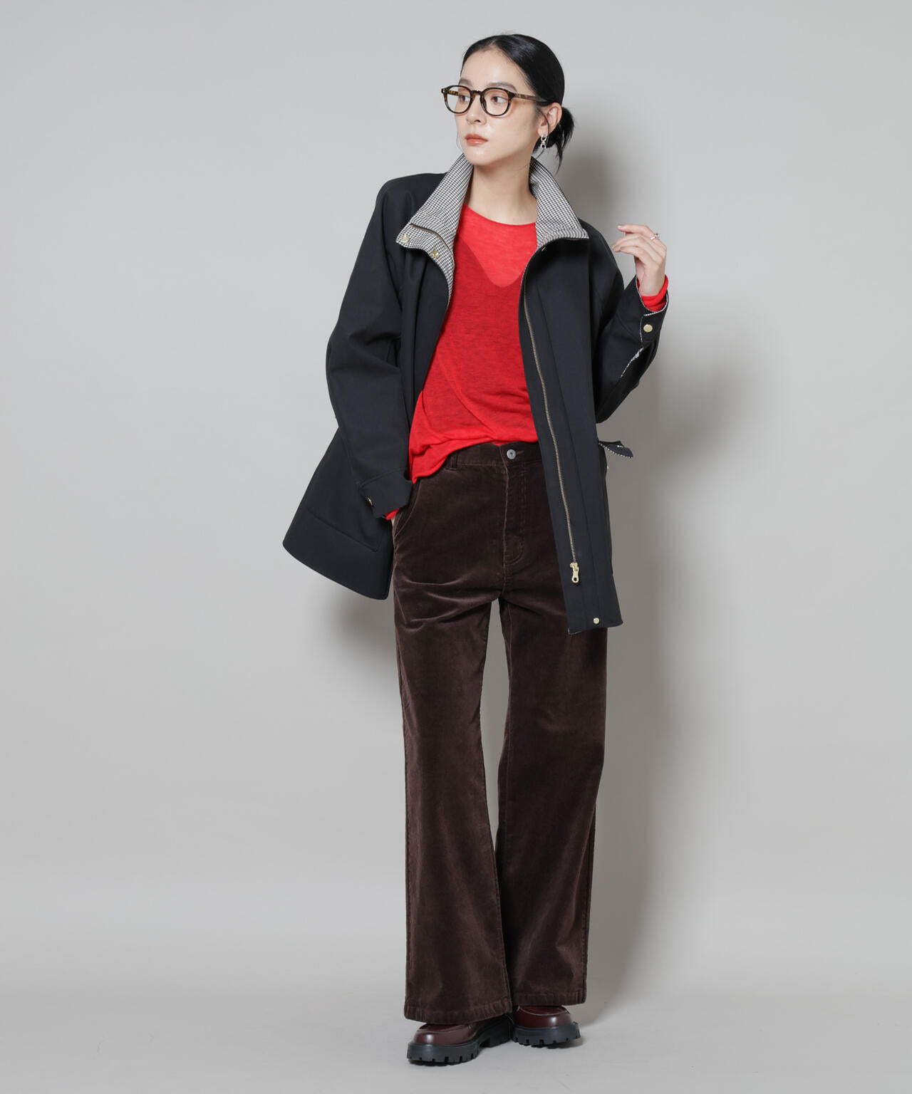 コーデュロイワイドパンツ 6695227313