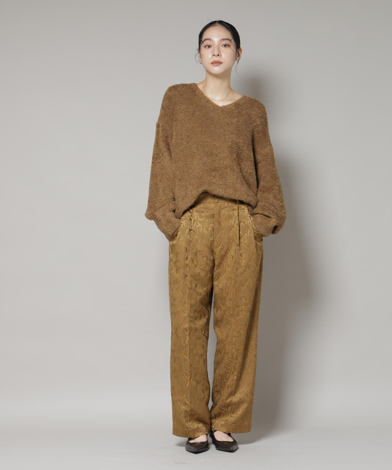 ジャガードタックパンツ 6695227317