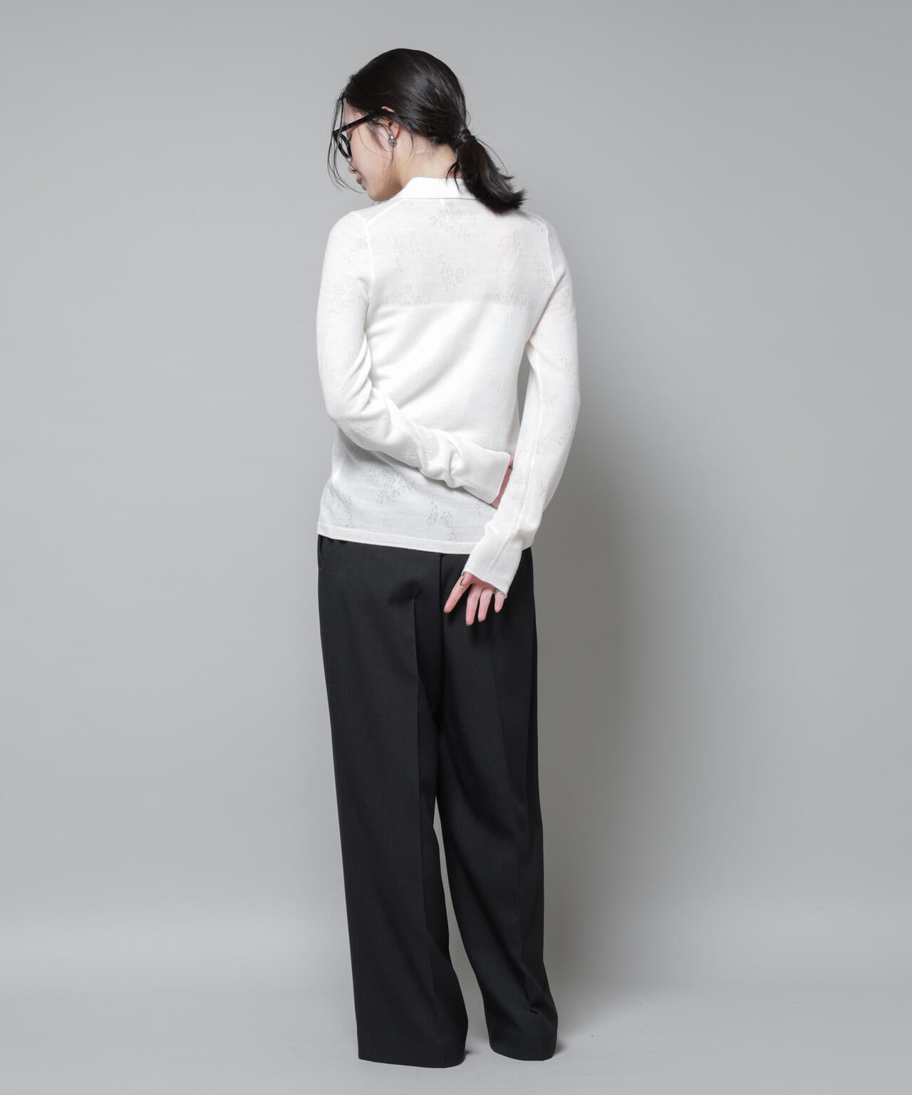 ストレッチサージピンタックイージーワイドパンツ(セットアップ可) 6695227320