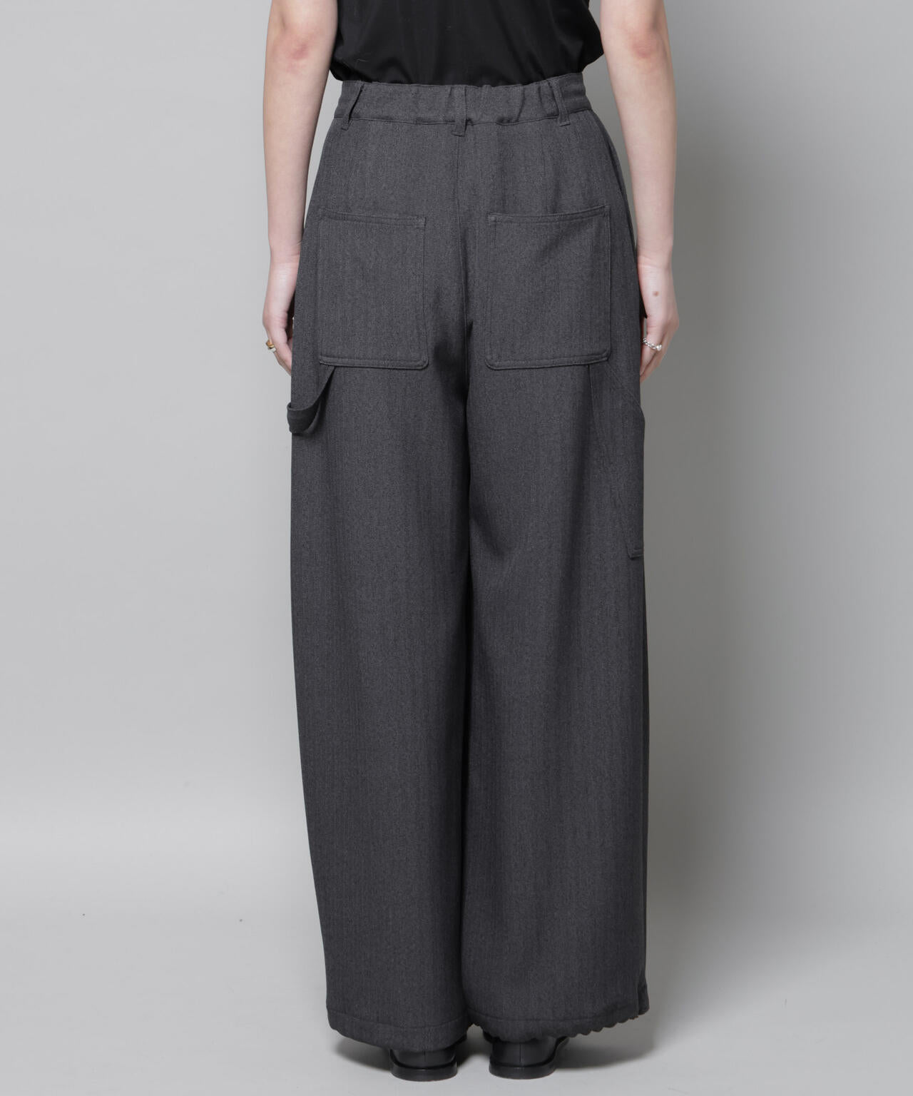 ヘリンボンツイードペインタードロストパンツ 6695227321