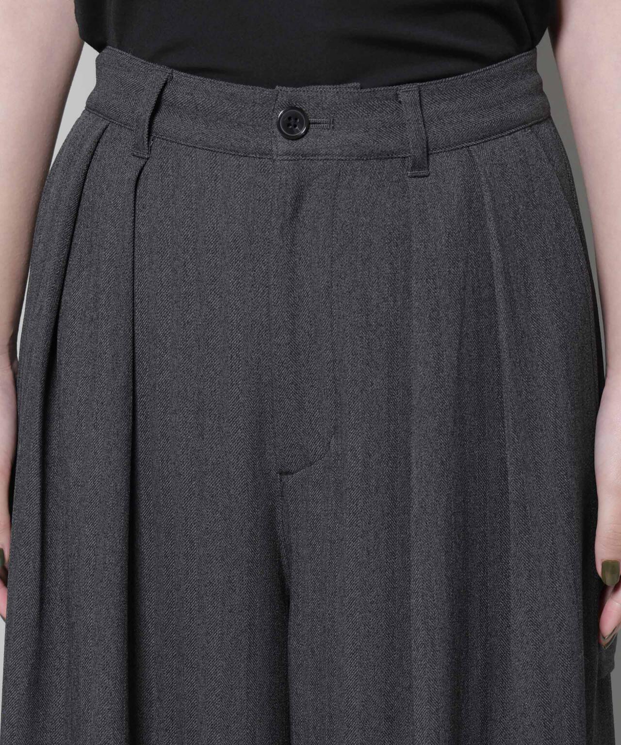 ヘリンボンツイードペインタードロストパンツ 6695227321