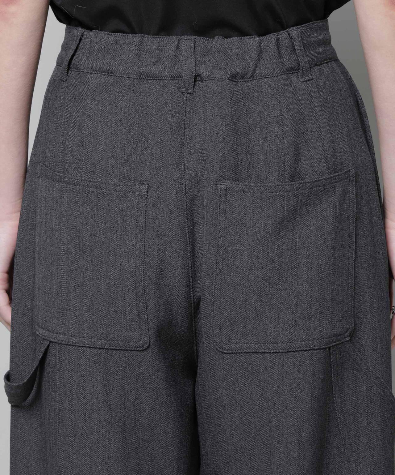 ヘリンボンツイードペインタードロストパンツ 6695227321