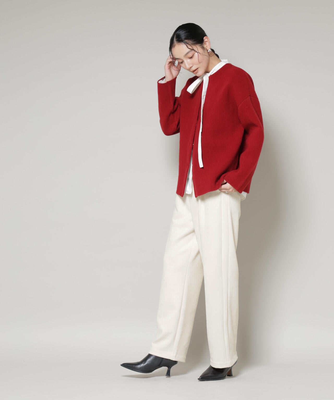 フェイクスエードタックパンツ 6695227322