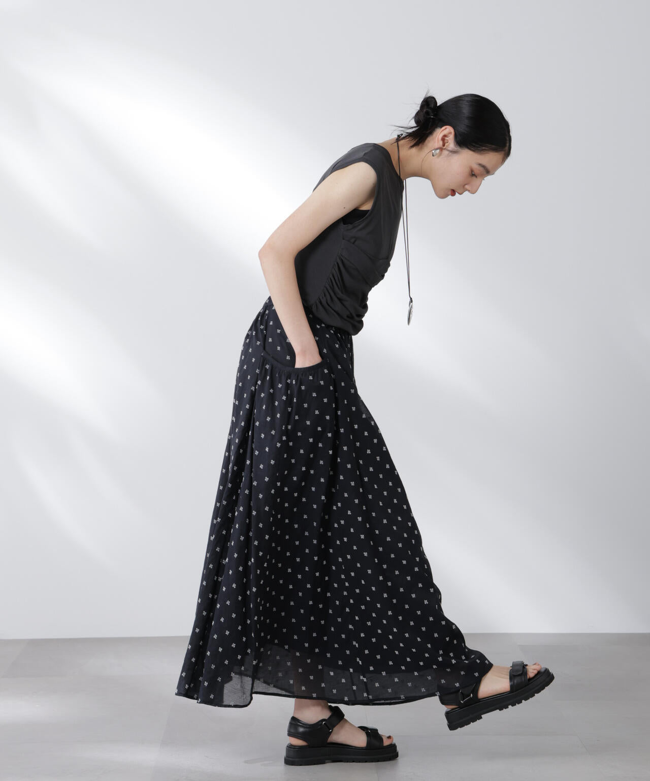 made in india コットンフロッキーフラワースカート 6695230300