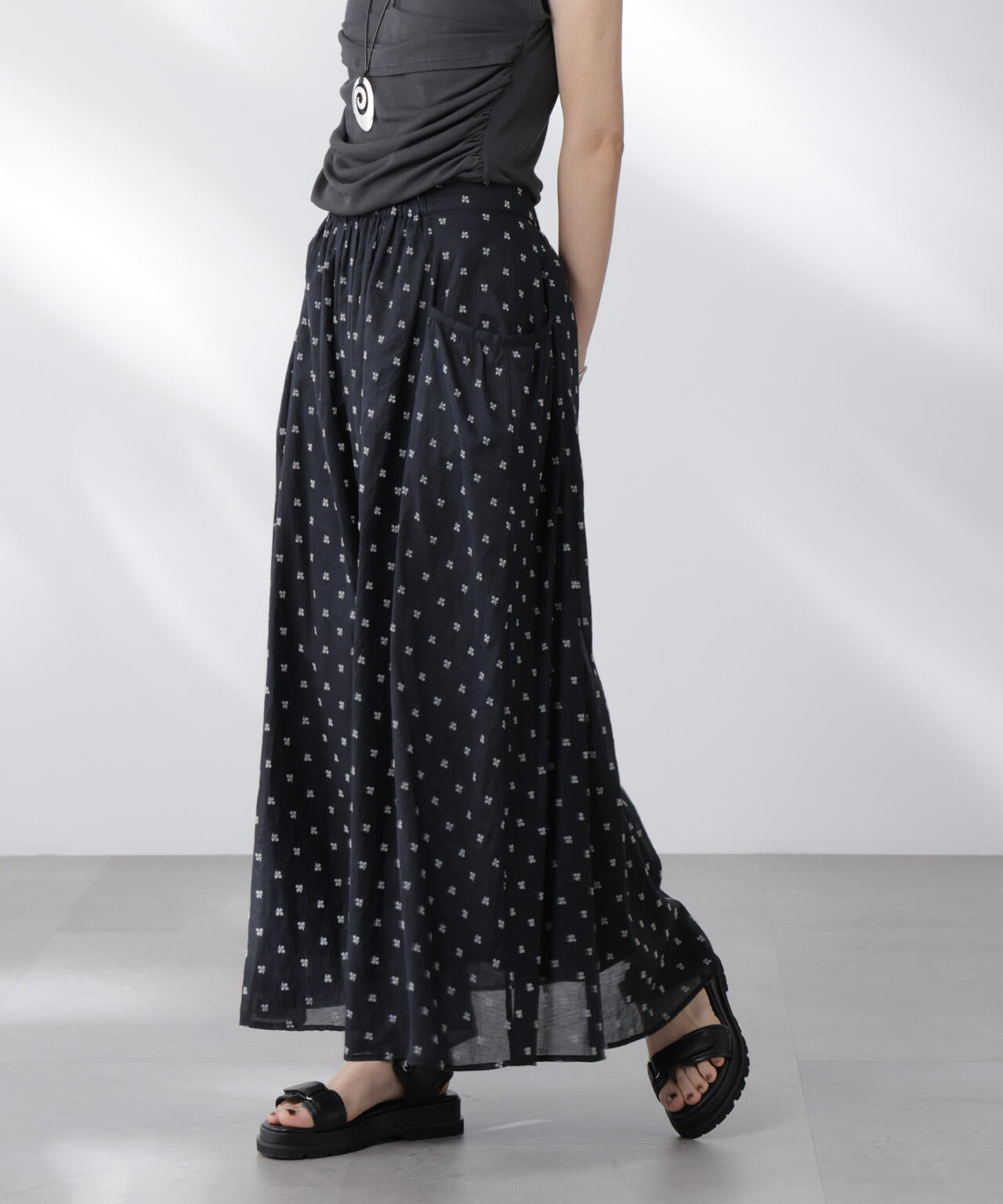 made in india コットンフロッキーフラワースカート 6695230300