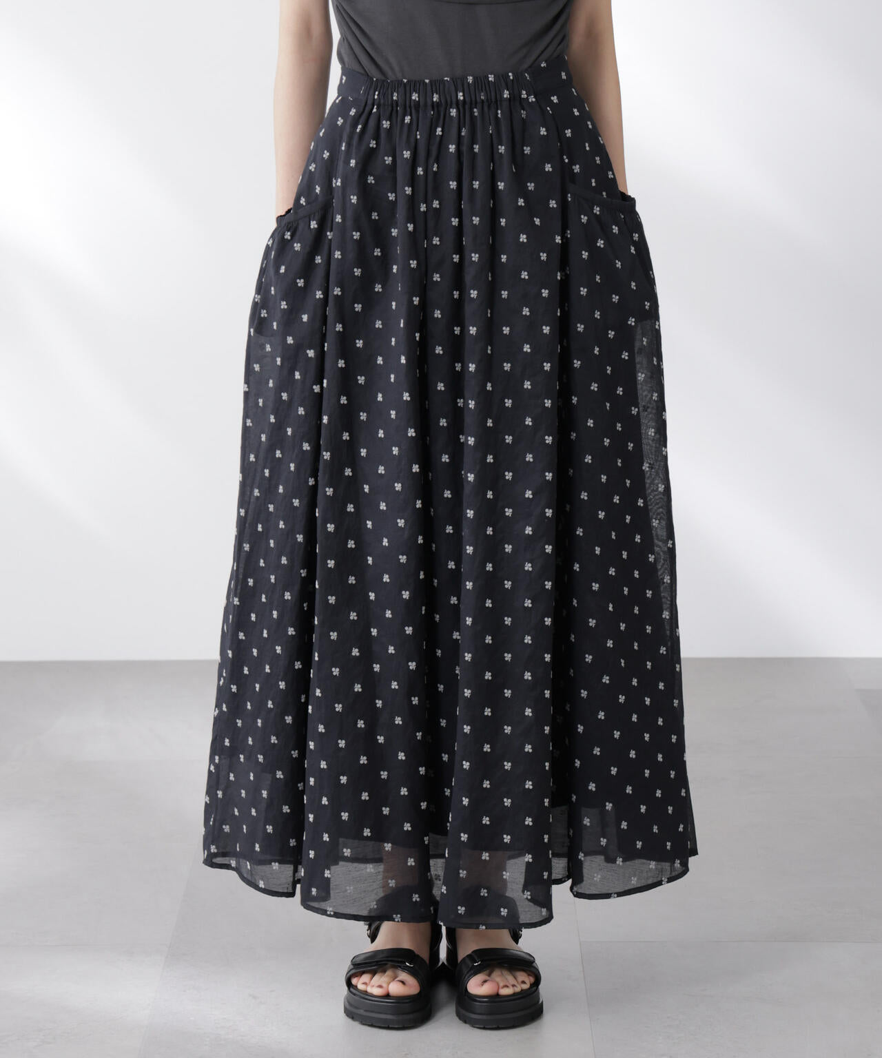 made in india コットンフロッキーフラワースカート 6695230300