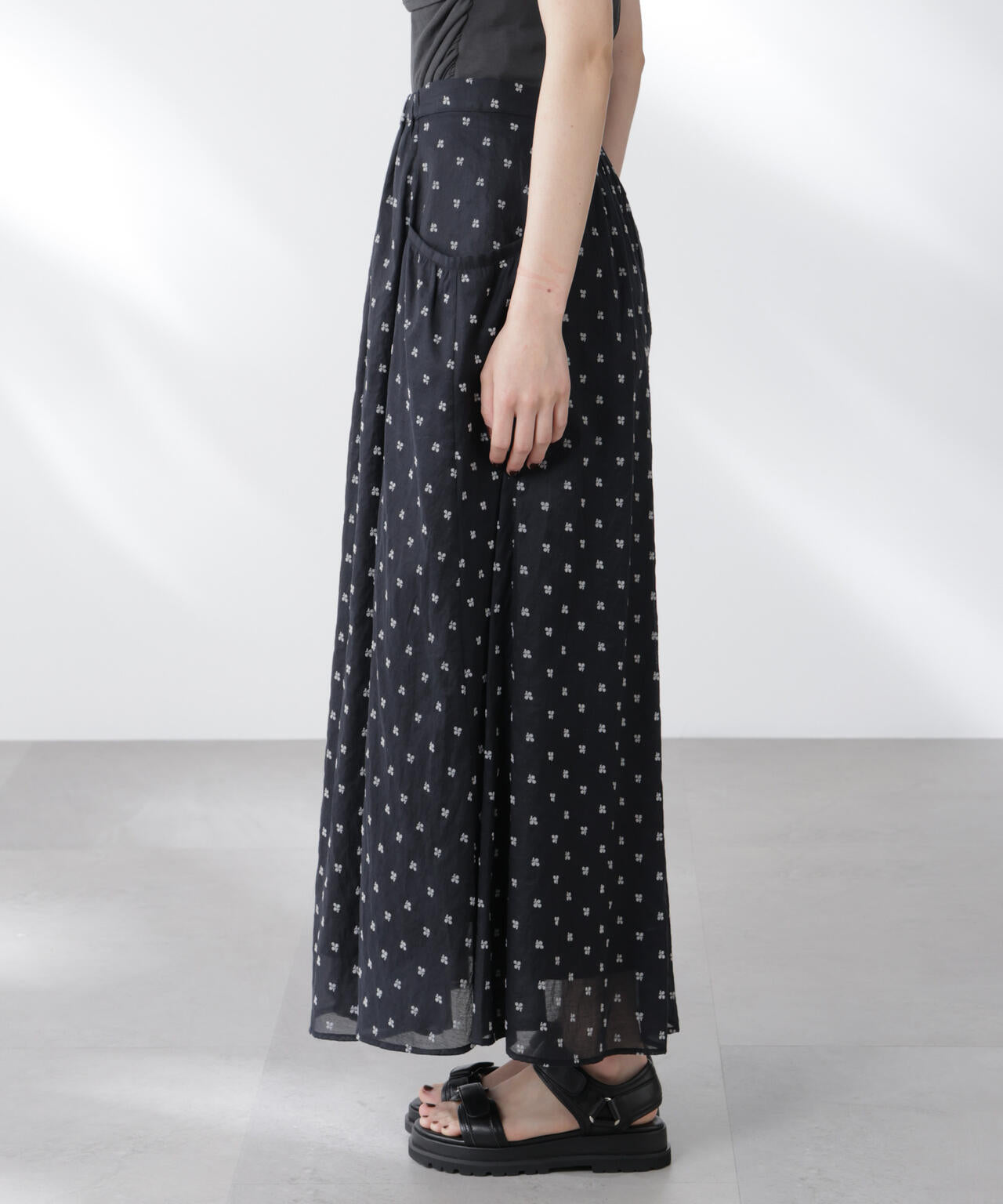 made in india コットンフロッキーフラワースカート 6695230300