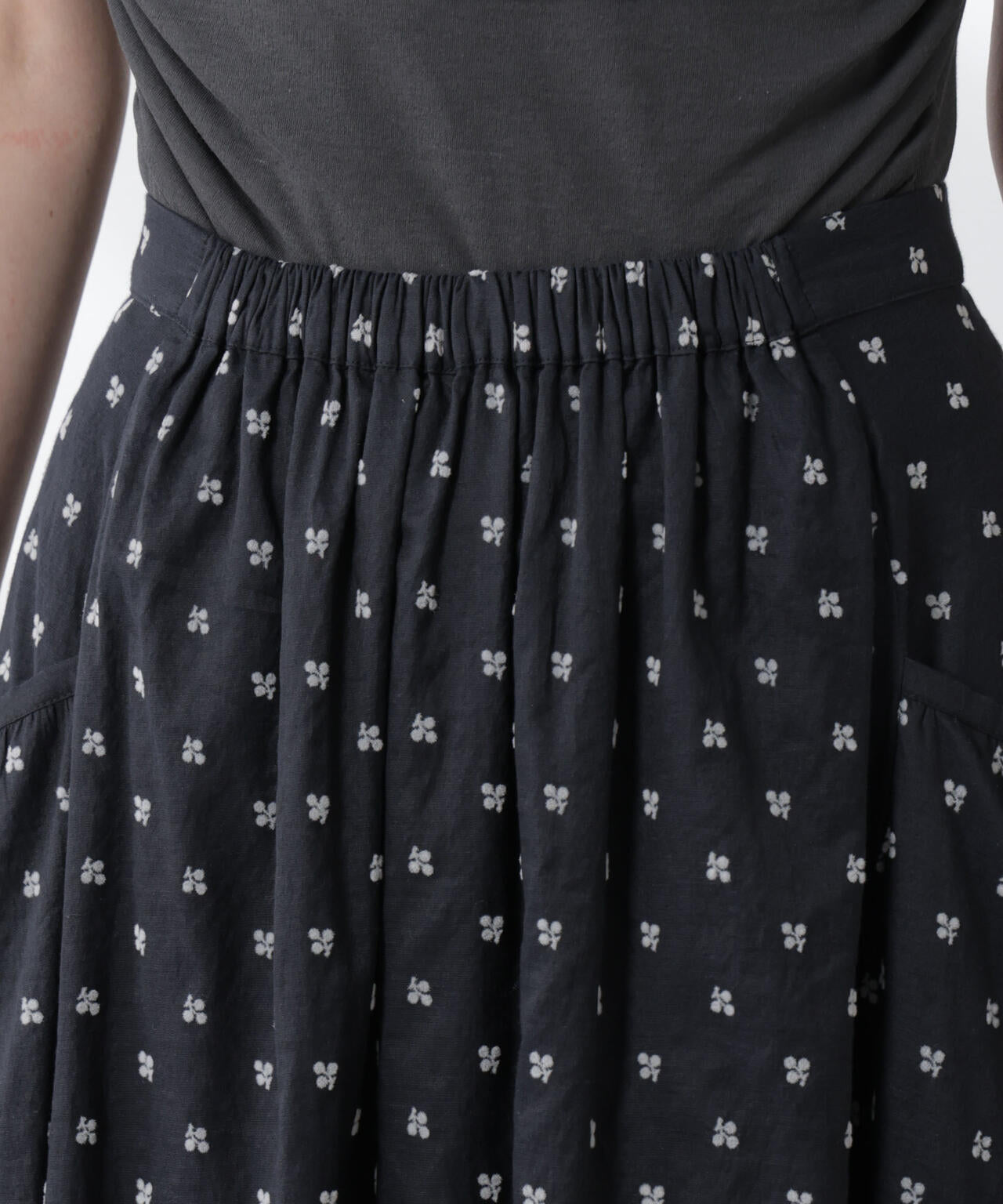 made in india コットンフロッキーフラワースカート 6695230300