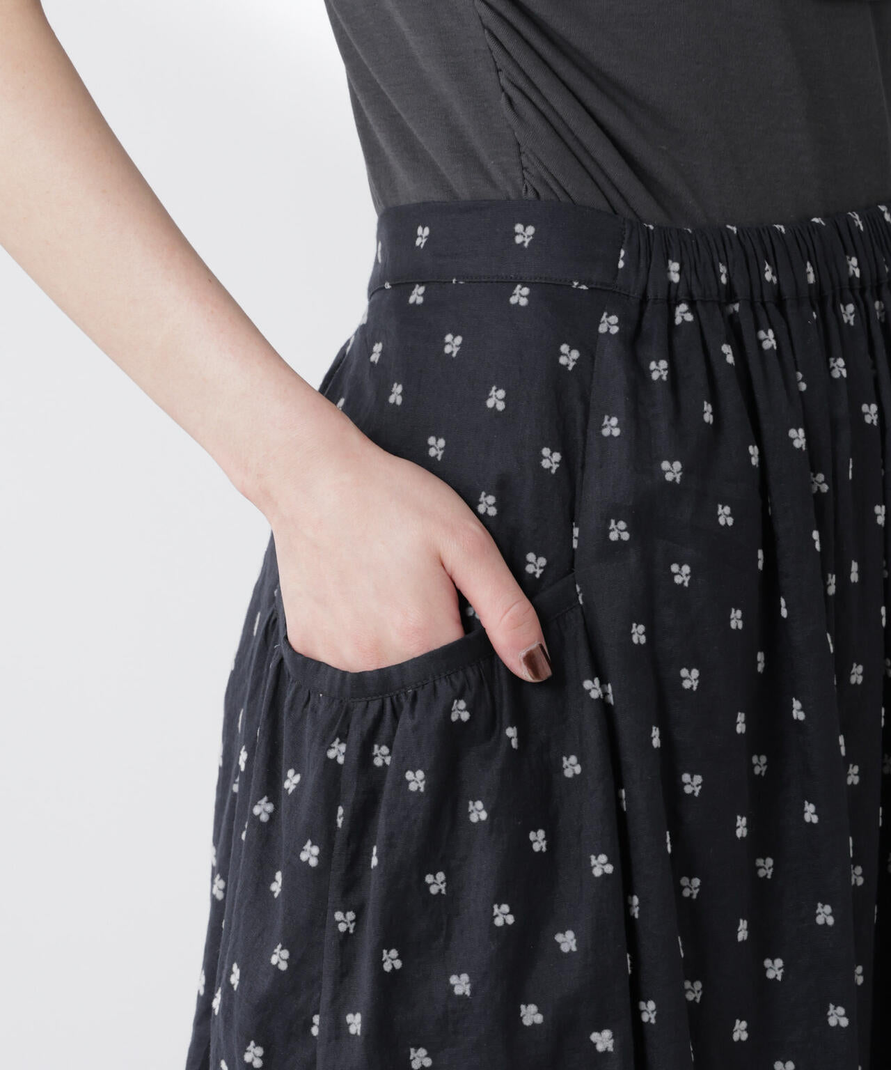 made in india コットンフロッキーフラワースカート 6695230300