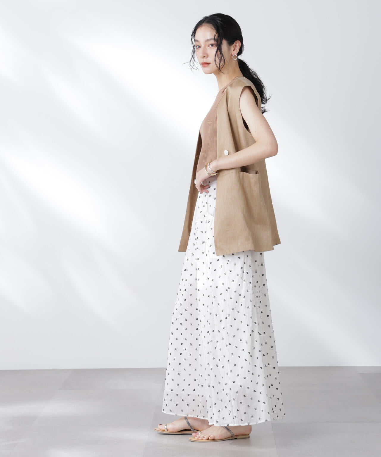 made in india コットンフロッキーフラワースカート 6695230300