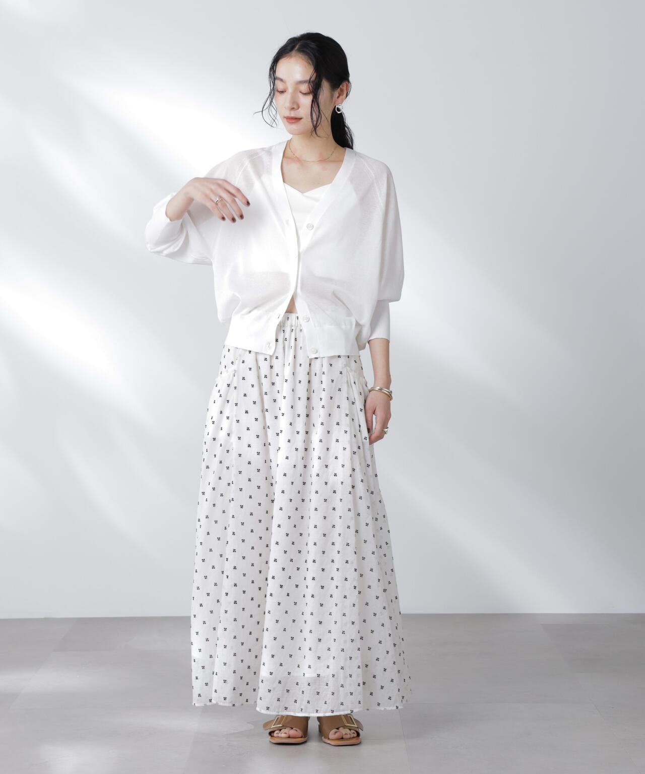 made in india コットンフロッキーフラワースカート 6695230300