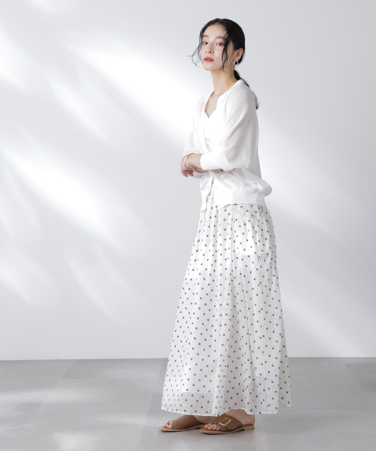 made in india コットンフロッキーフラワースカート 6695230300