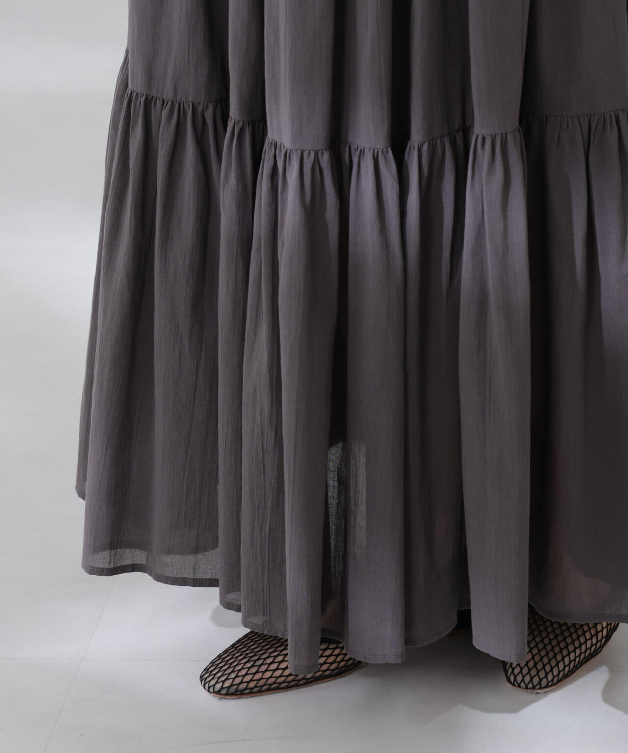 コットンシフォンティアードスカート 6695230302