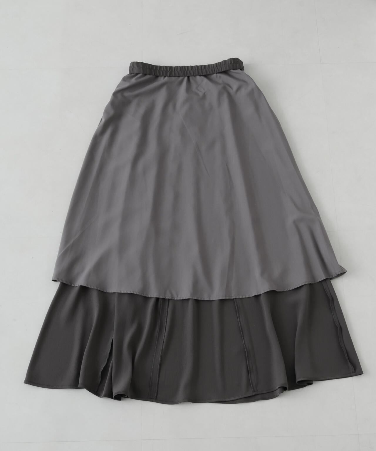 サテンフレアマキシスカート(セットアップ可) 6695230306