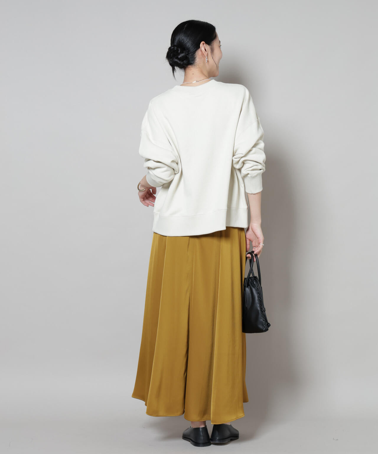 サテンフレアマキシスカート(セットアップ可) 6695230306