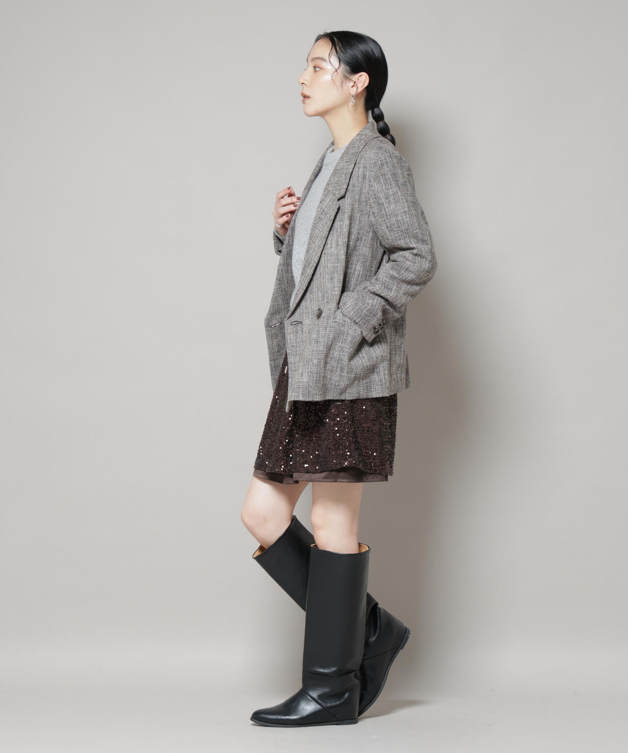 スパンコールミニスカート 6695230314