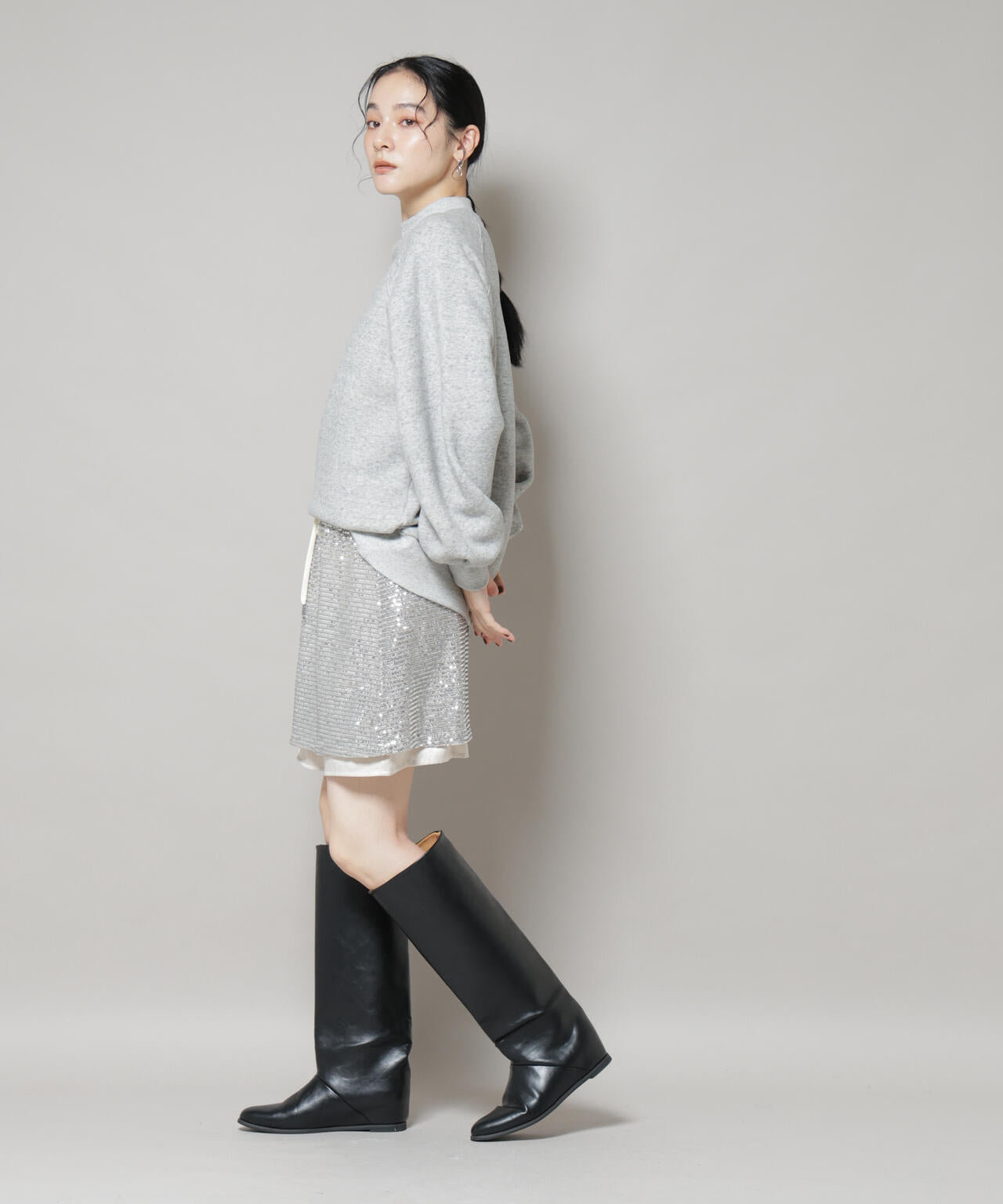 スパンコールミニスカート 6695230314